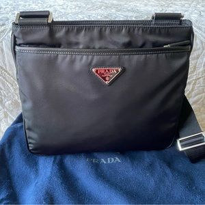 Prada Bandoliera Re-Nylon and Saffiano Leather Shoulder Bag